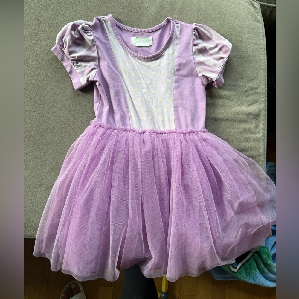 Taylor Joelle Purple rapunzel inspired Tulle Dress for Kids